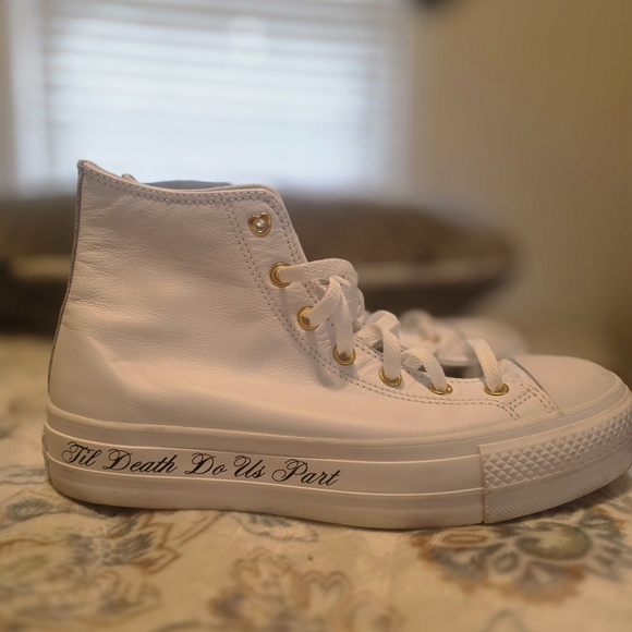Custom Wedding Converse High Tops - Picture 2 of 8